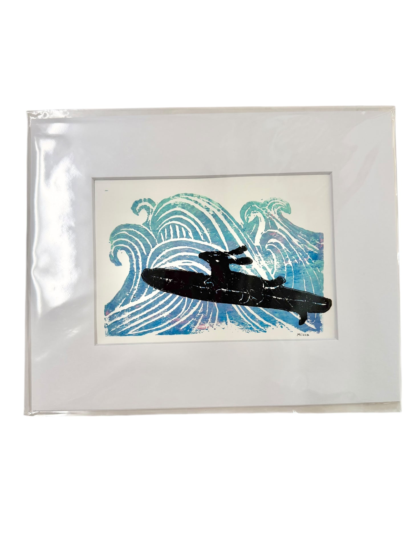 Matted Art Print | Dogs on Boards