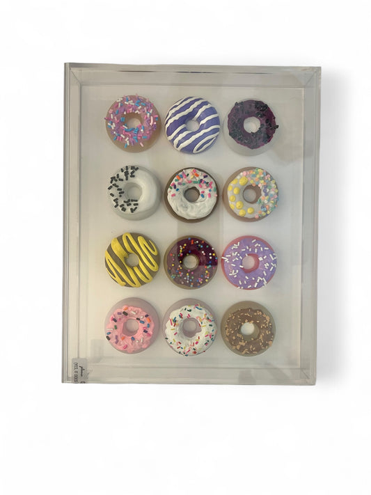 Resin and Acrylic 12 Donut Art
