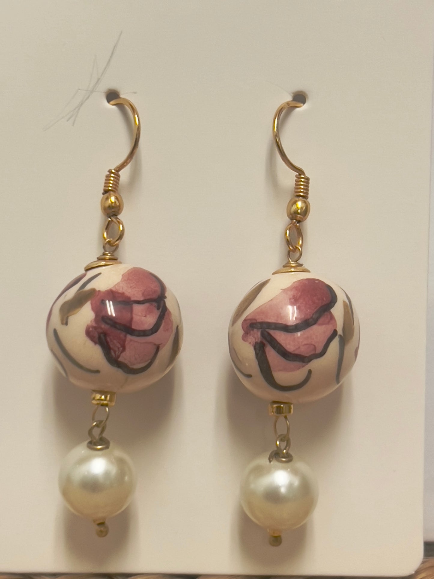 Ceramic + Beaded Earrings | Handmade in Sicily