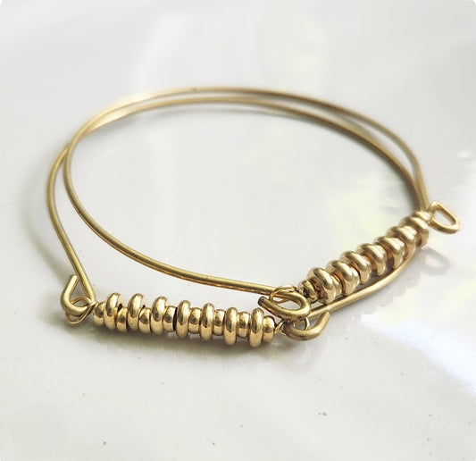 Brass Beaded Bangle