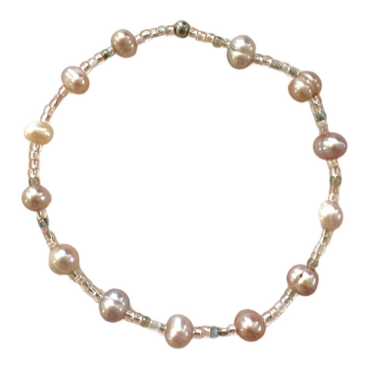 Bracelet | Multi Round Pearls | Japanese Glass