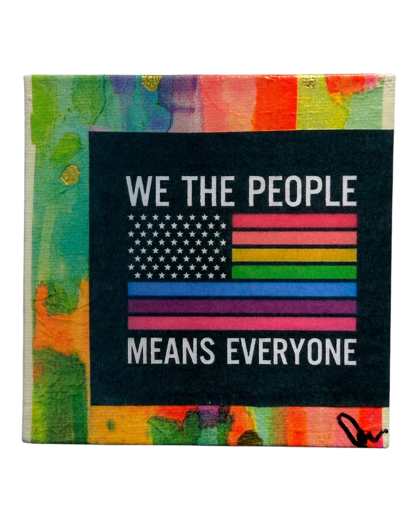 We the People | Mixed Medium Collage on Canvas