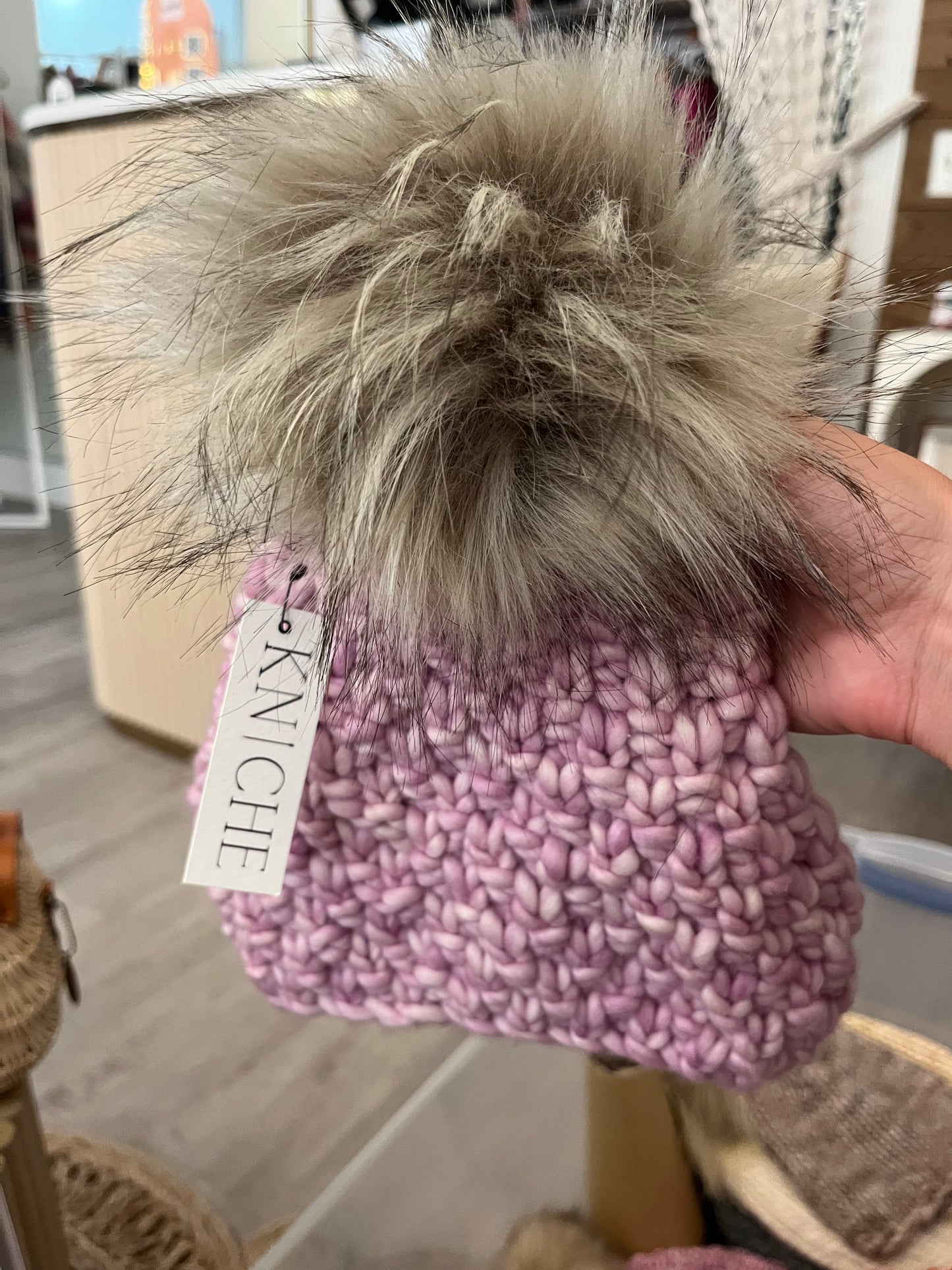 The Olive Hat | Bumpy Hat w Pom | Pink