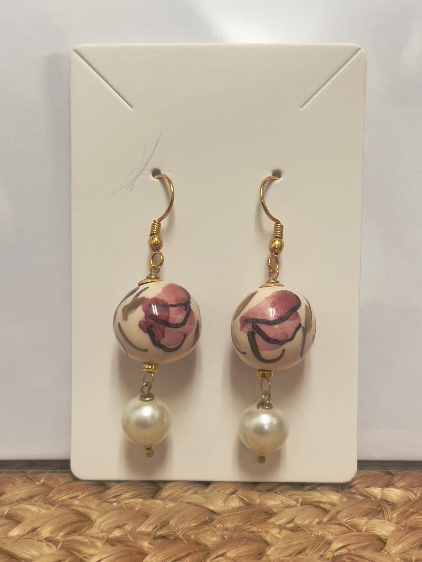 Ceramic + Beaded Earrings | Handmade in Sicily