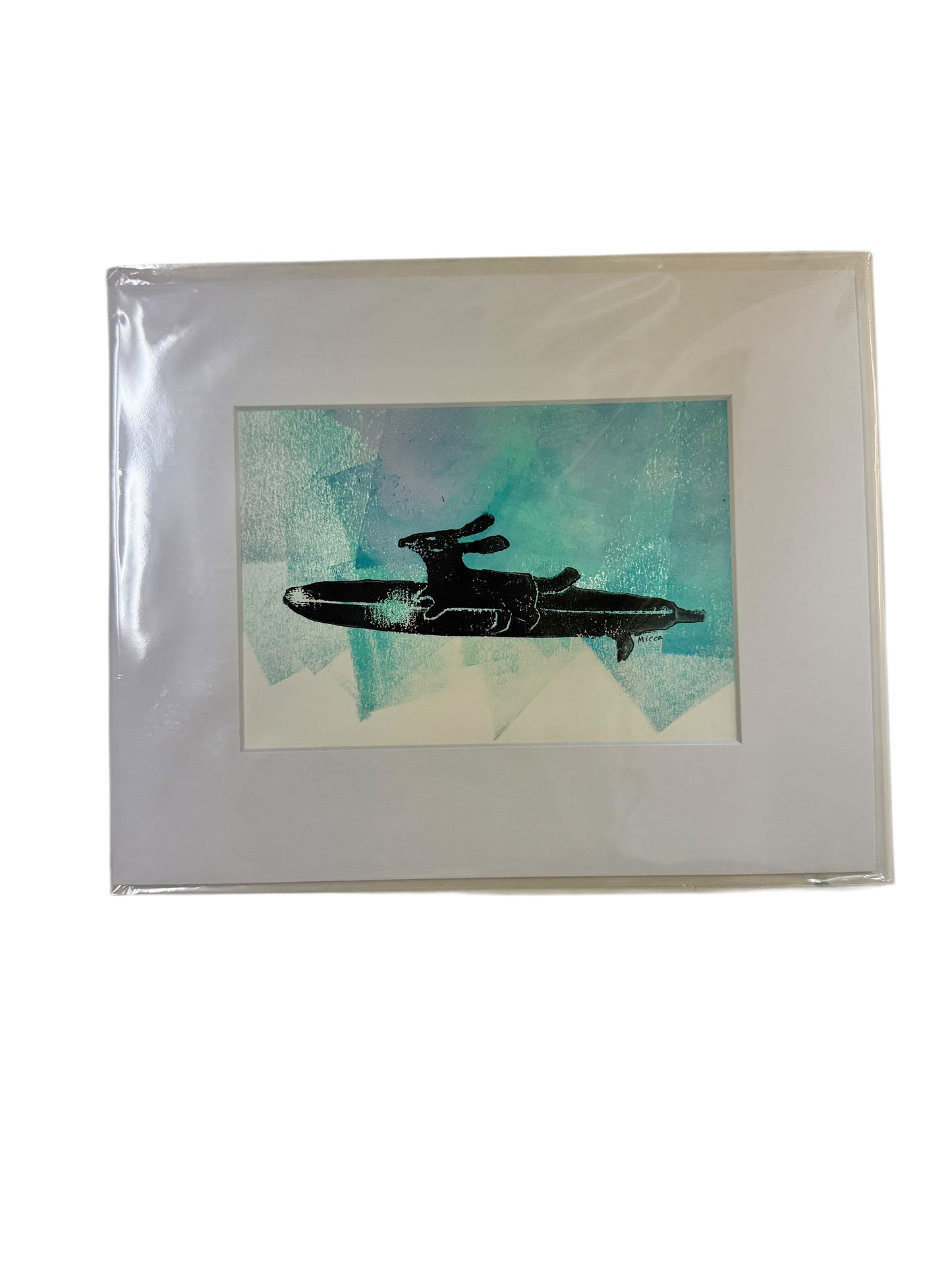 Matted Art Print | Dogs on Boards