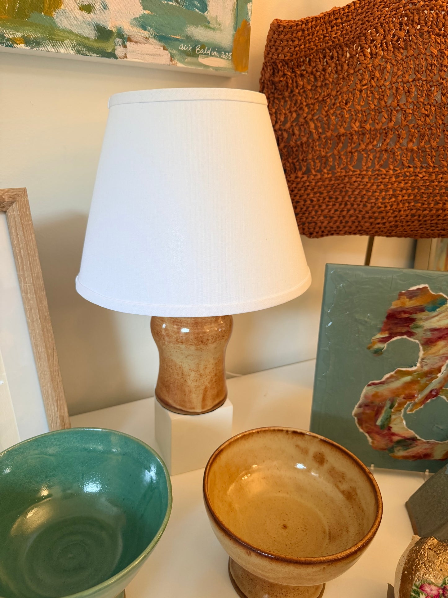 Handmade Ceramic Table Lamp | Shino