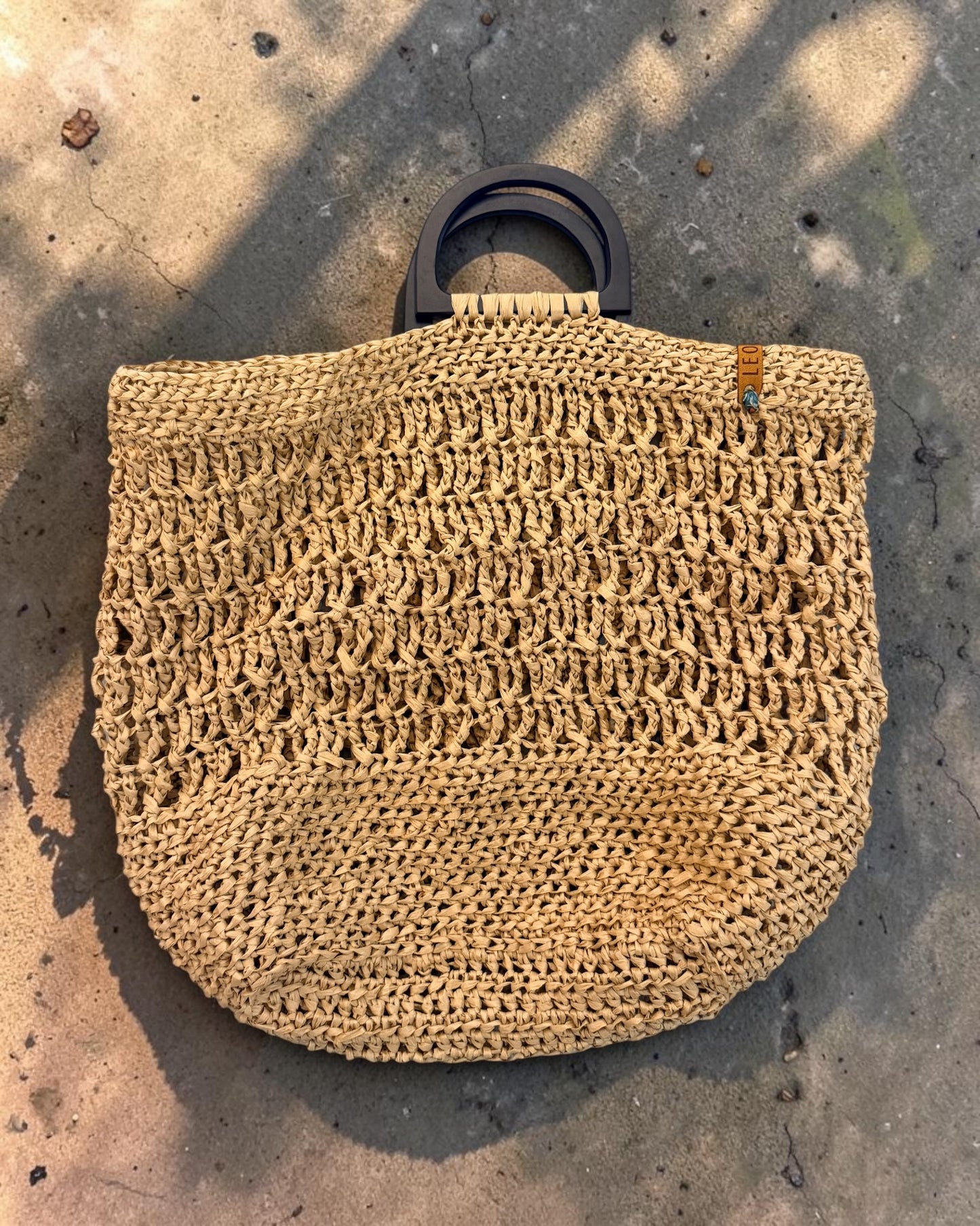 Handwoven Raffia Tote Bag