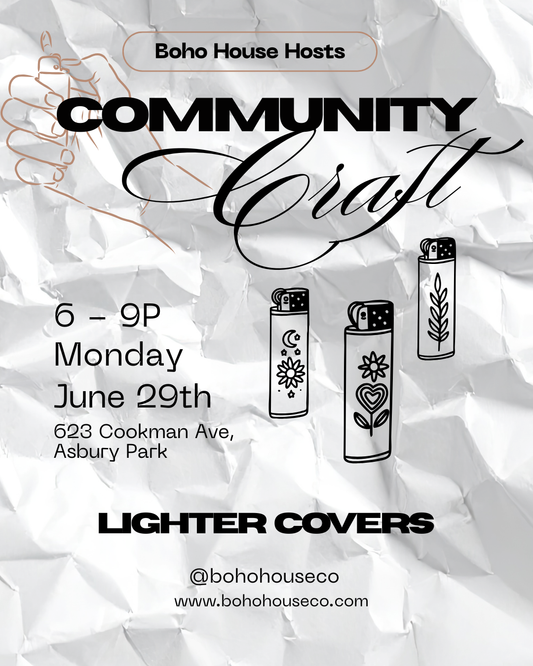 Boho House Community Craft | Bejeweled Lighter Covers | June 29