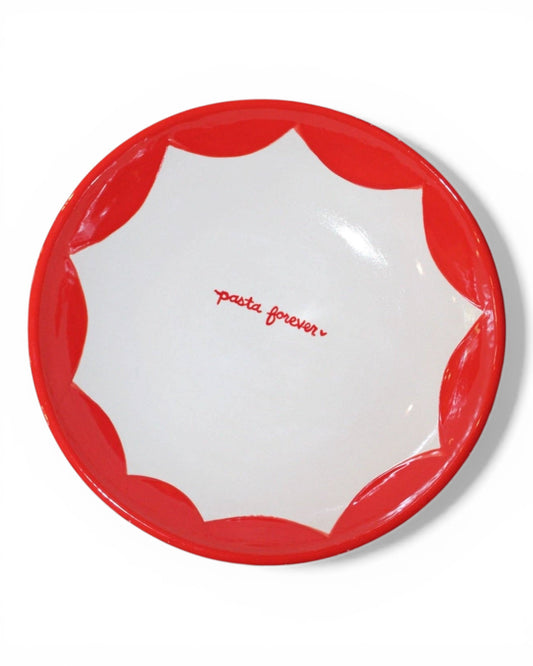 Hand Painted “Pasta Forever” Bowl | Italian Clay Serving Bowl