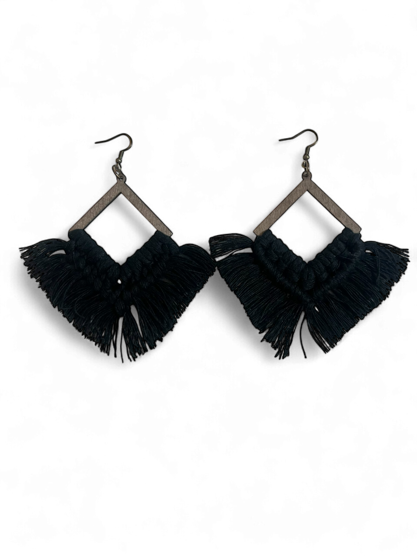 Earrings | Diamond Fringe | Black