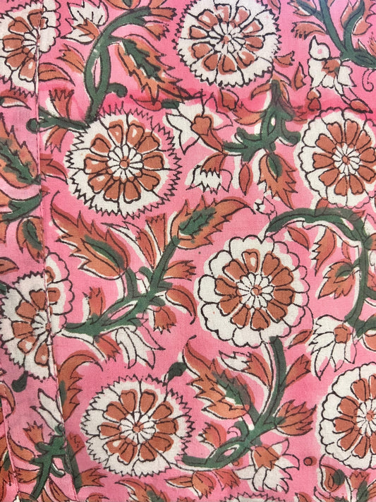 Cotton Pajama Set | Pink Floral