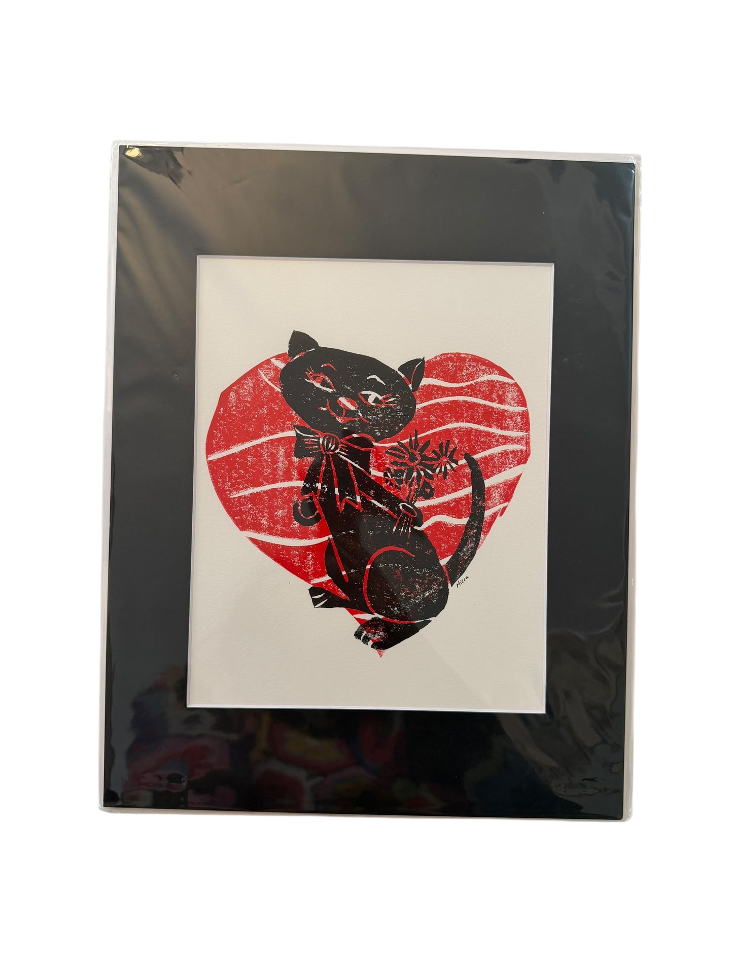 Matted Art Print | Valentine Animals