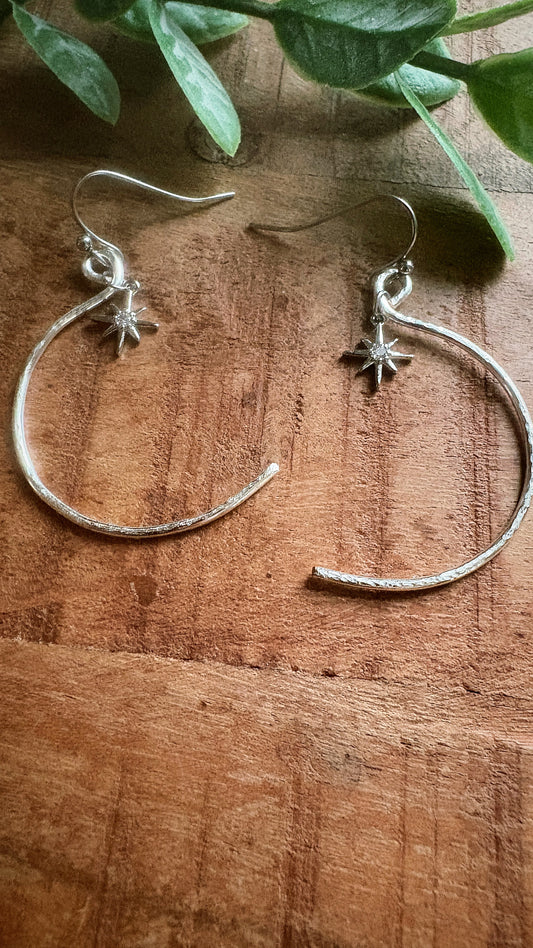 Handmade Earrings | Silver Moon