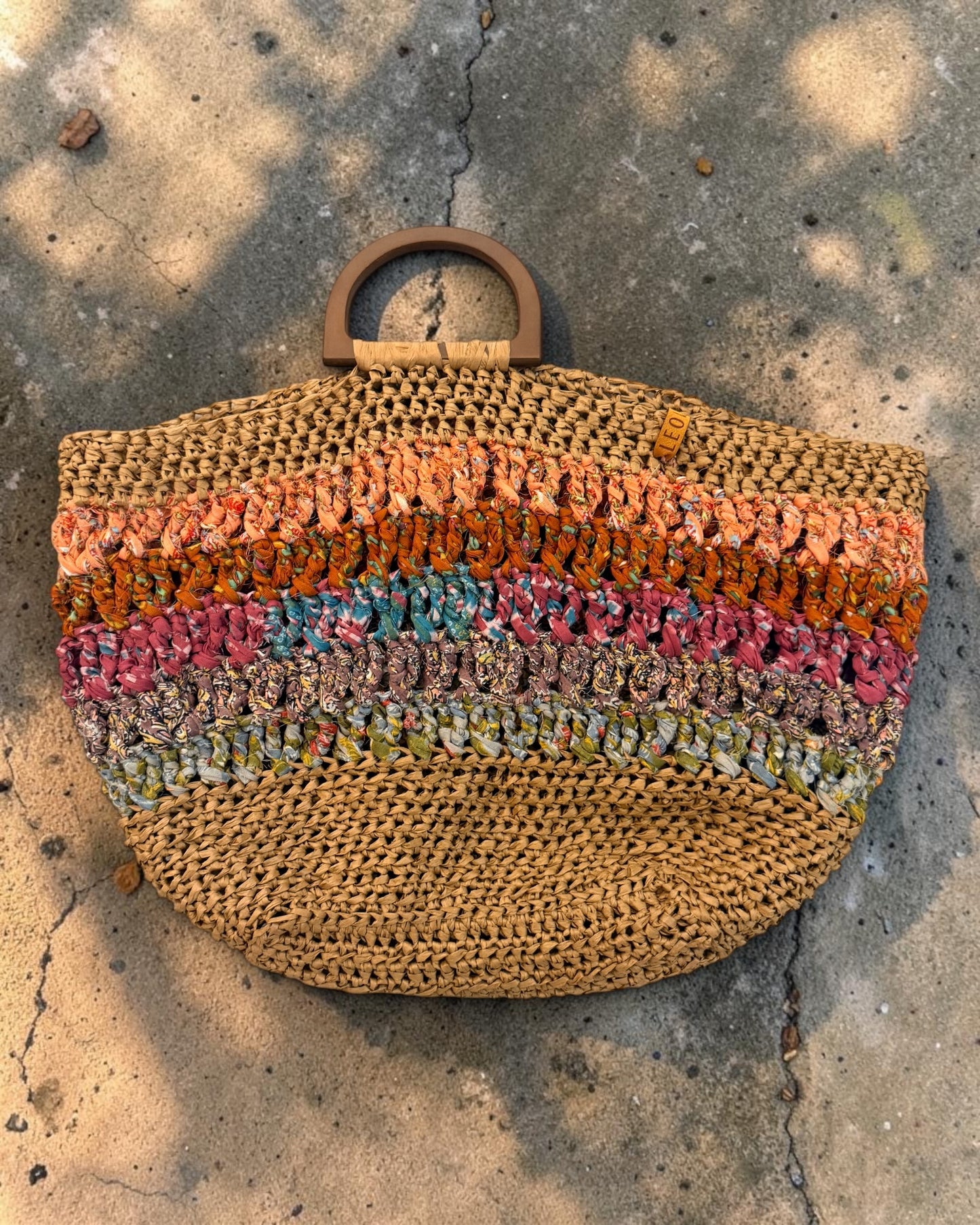 Handwoven Raffia Tote Bag