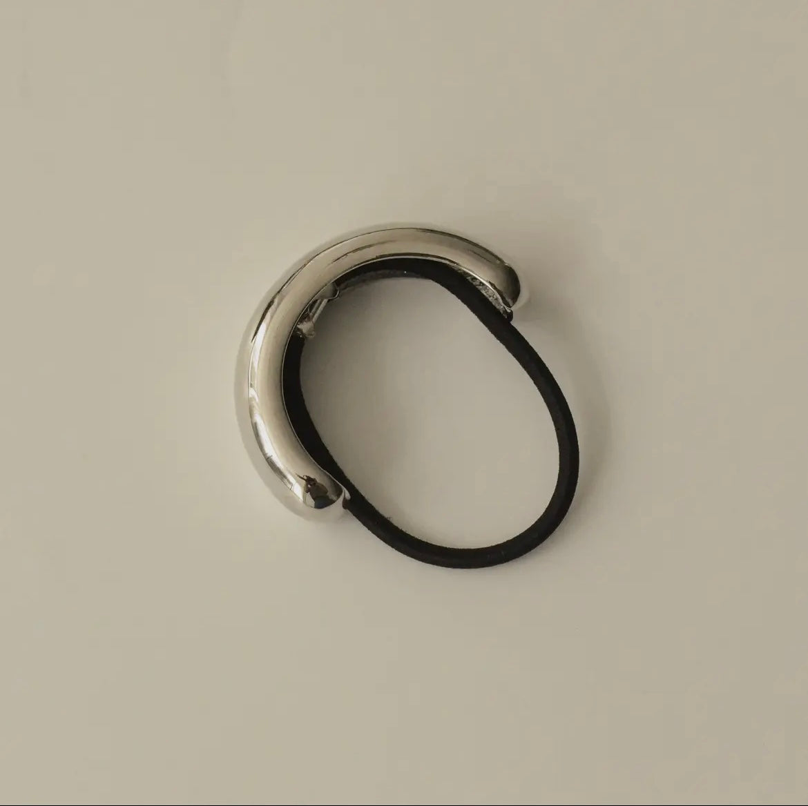 Wide Metal Cuff Hair Tie | Silver