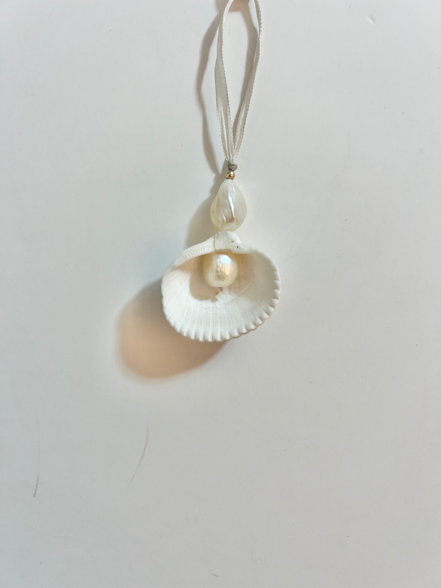 Handmade Ornament | Seashell + Pearl