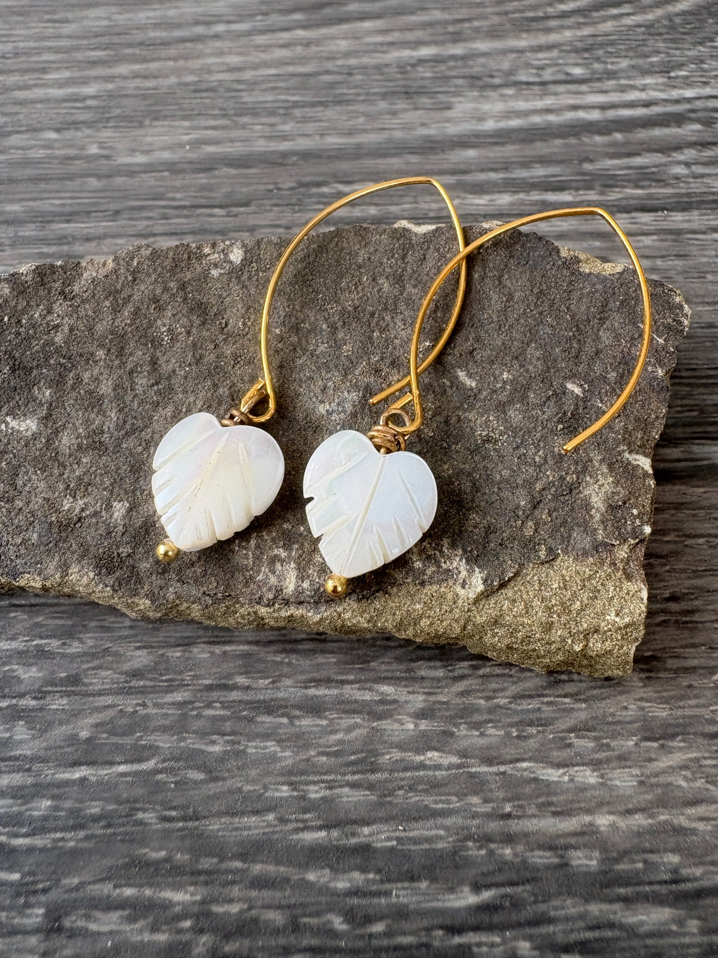 Earrings | Gold | Heart MOP