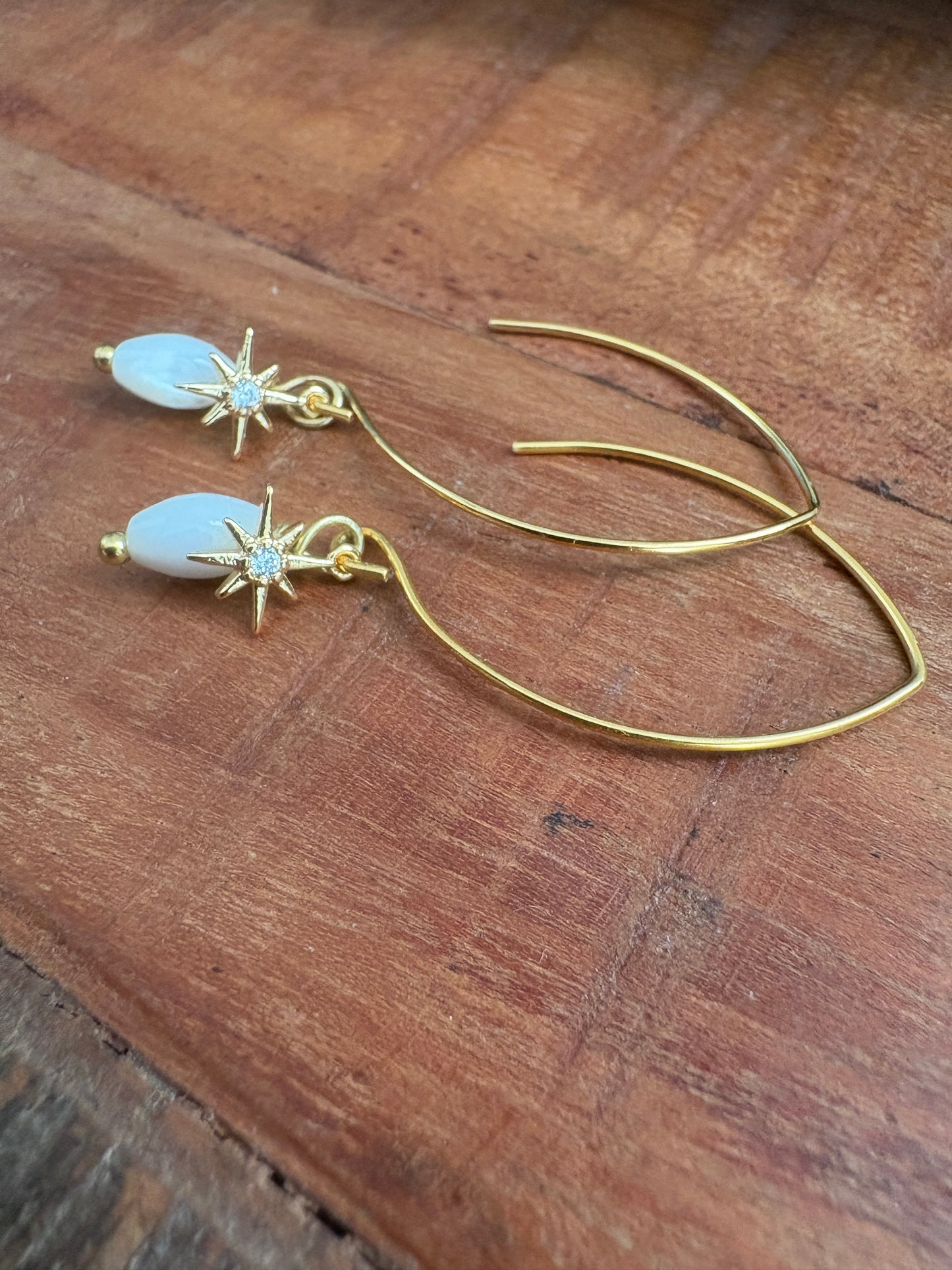 Earrings | Gold | Pearl Stars