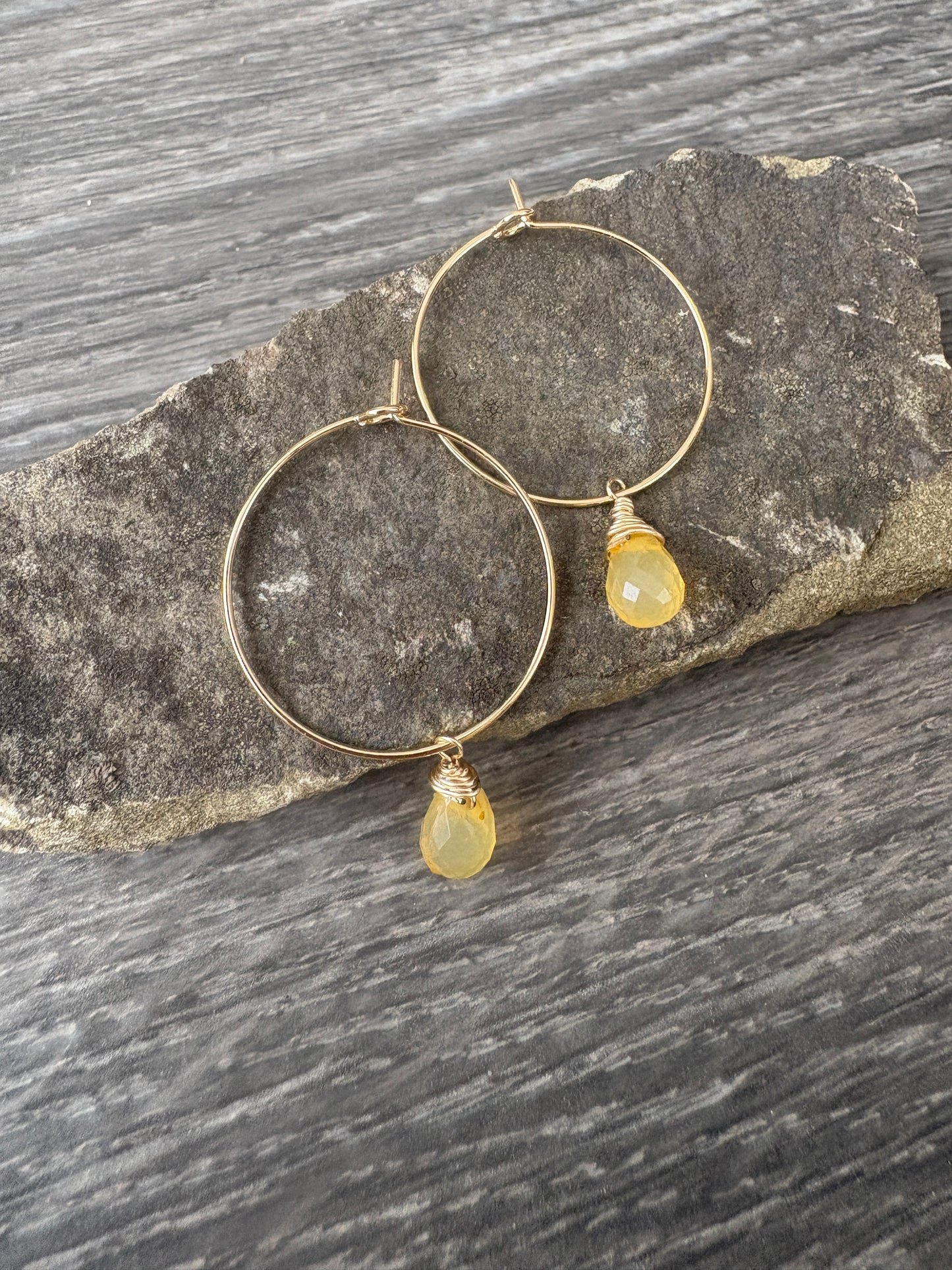 Earrings | Gold | Yellow Hoop