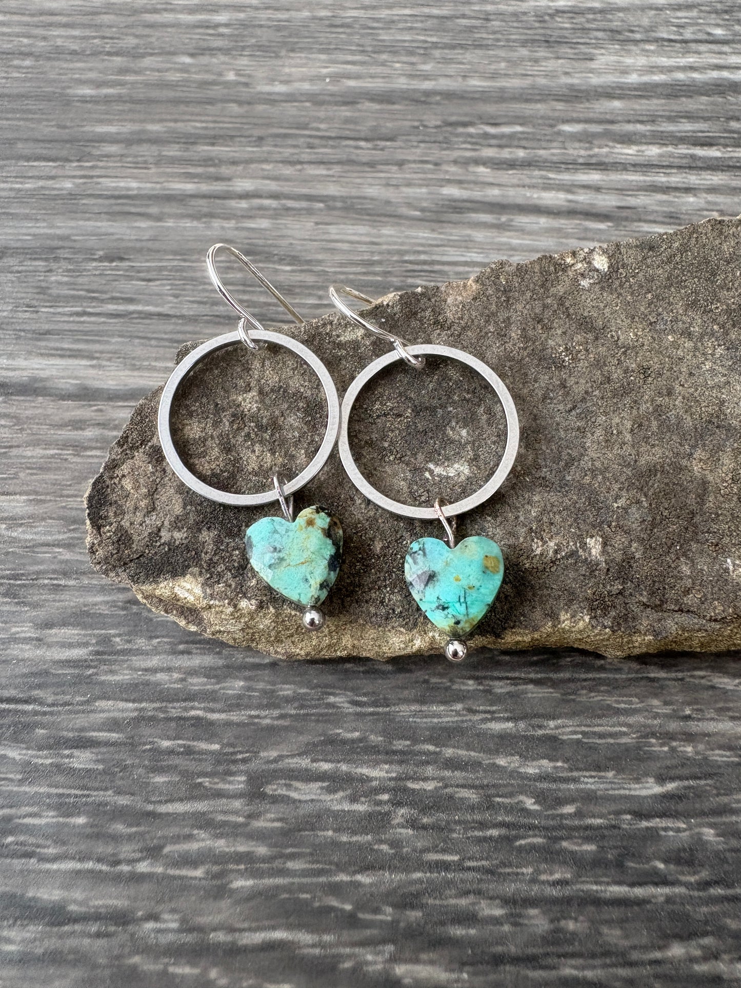 Earrings | Silver | Circle Hearts