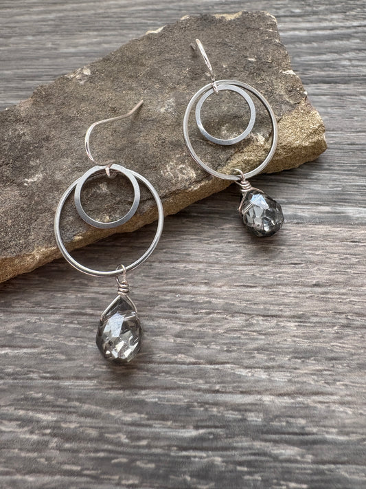 Earrings | Silver | Double Hoop