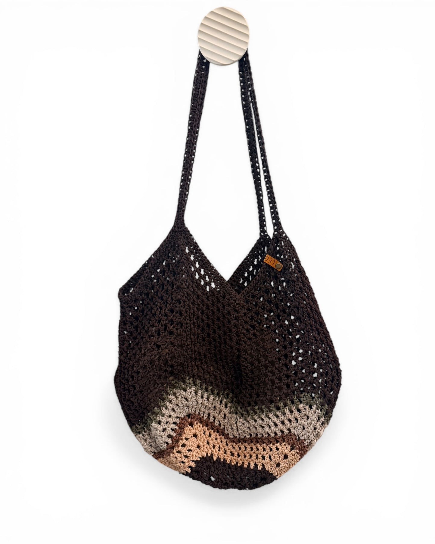 Hand-Crochet Market Bag | Stripe