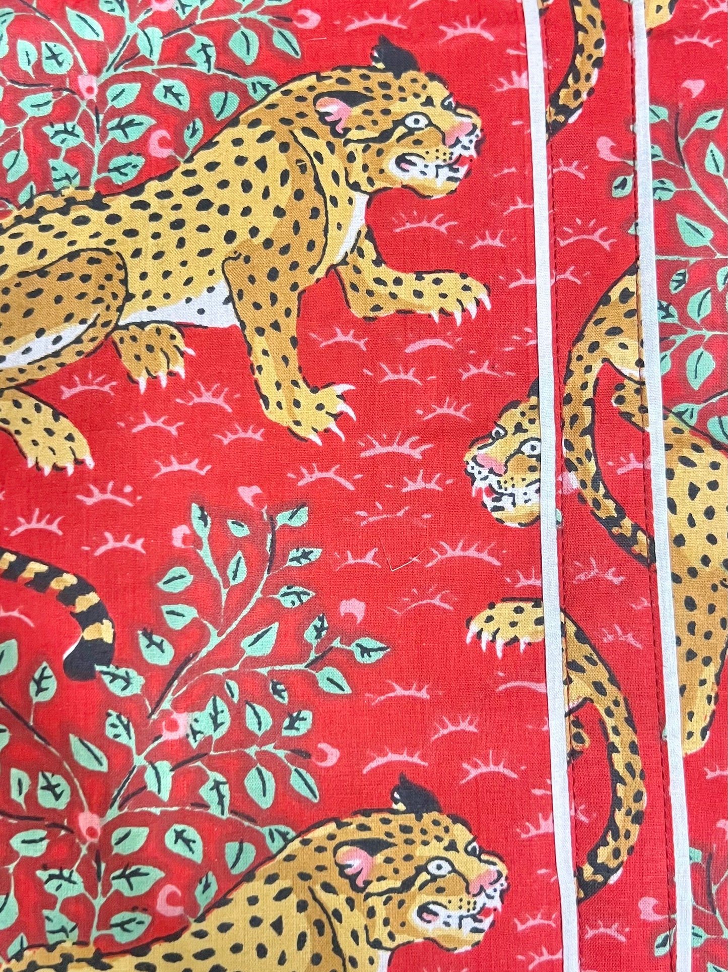 Cotton Pajama Set | Red Leopard