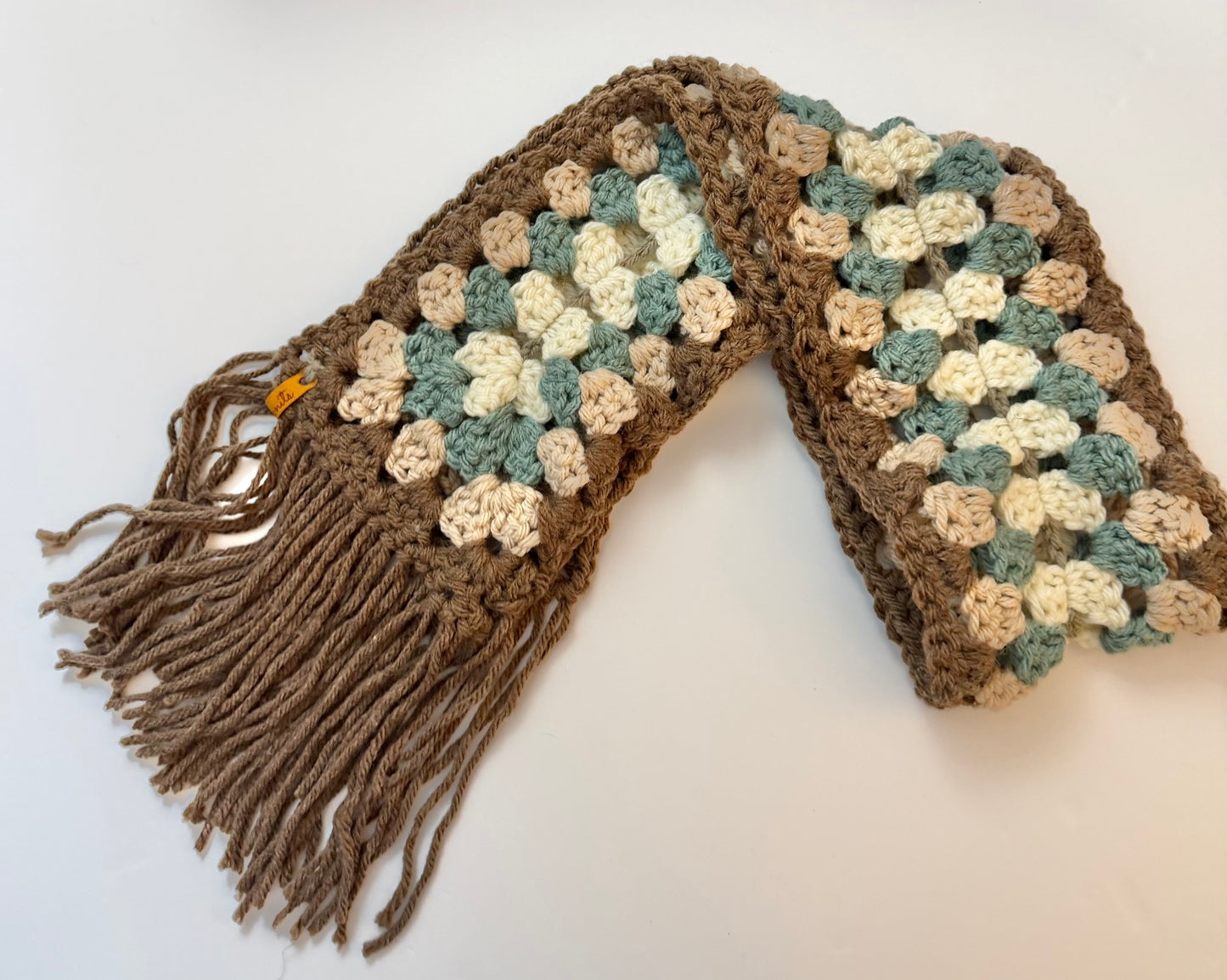 Handmade Crochet Swirl Granny Scarf