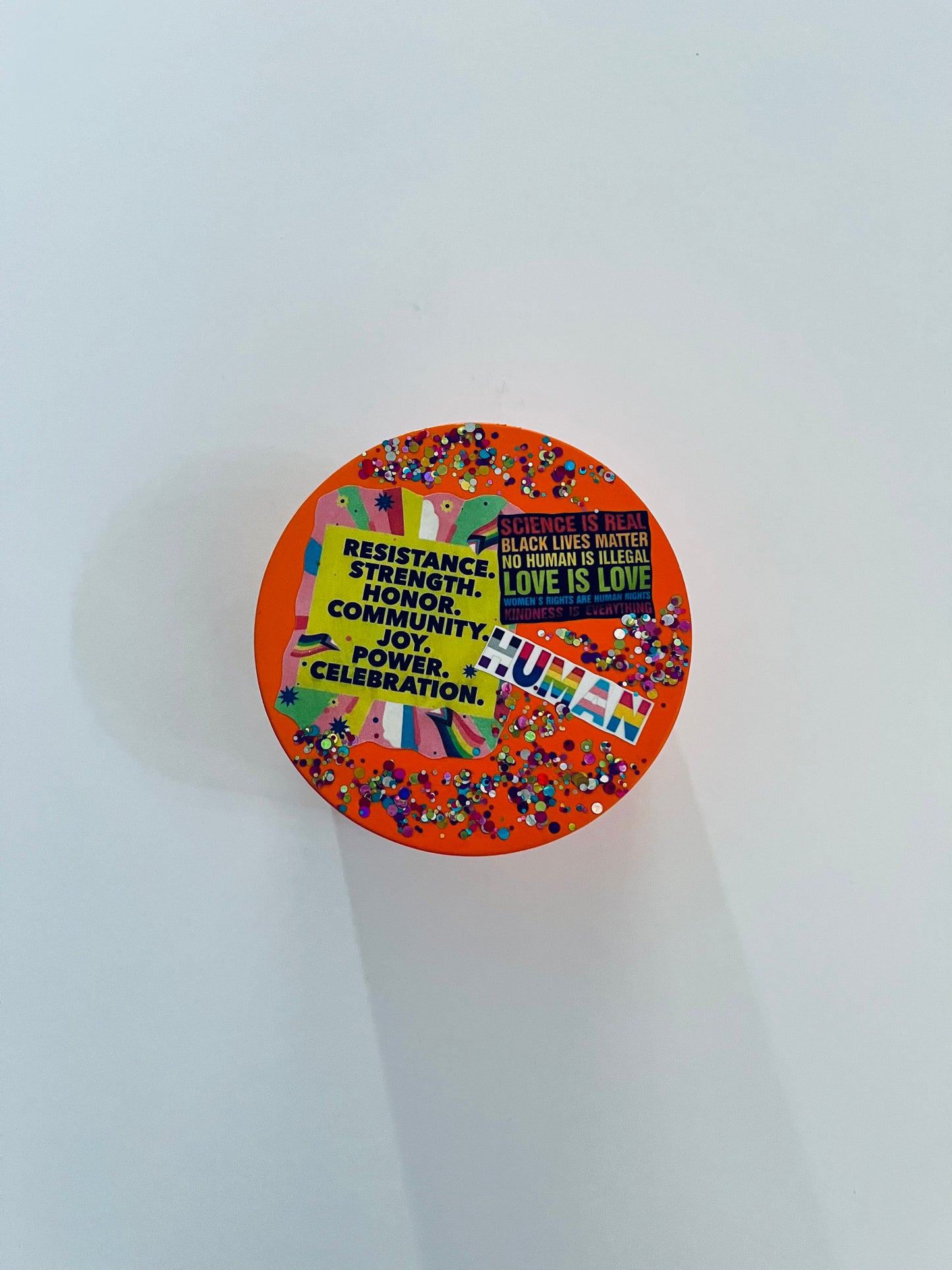 Orange Pride Box | Repurposed Box with Custom Collage