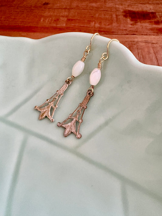 Earrings | Pearl | Antique Filigree