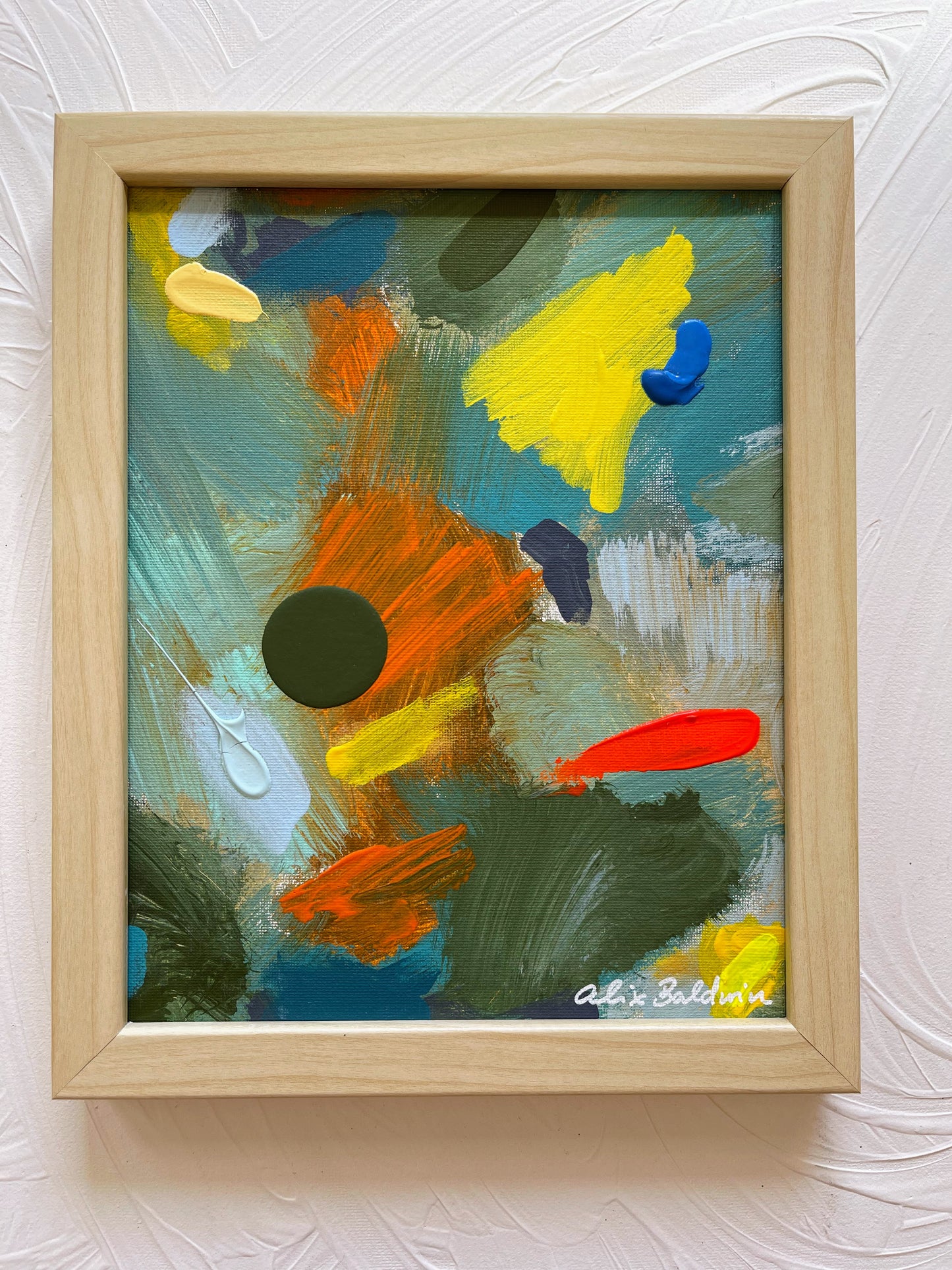 AB Art | Joyous Acrylic Paint I (11x9 Framed)