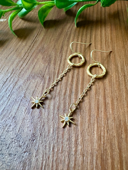 Earrings | Gold | Star Drops