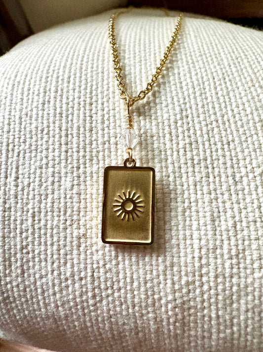 Necklace | Gold | Sun