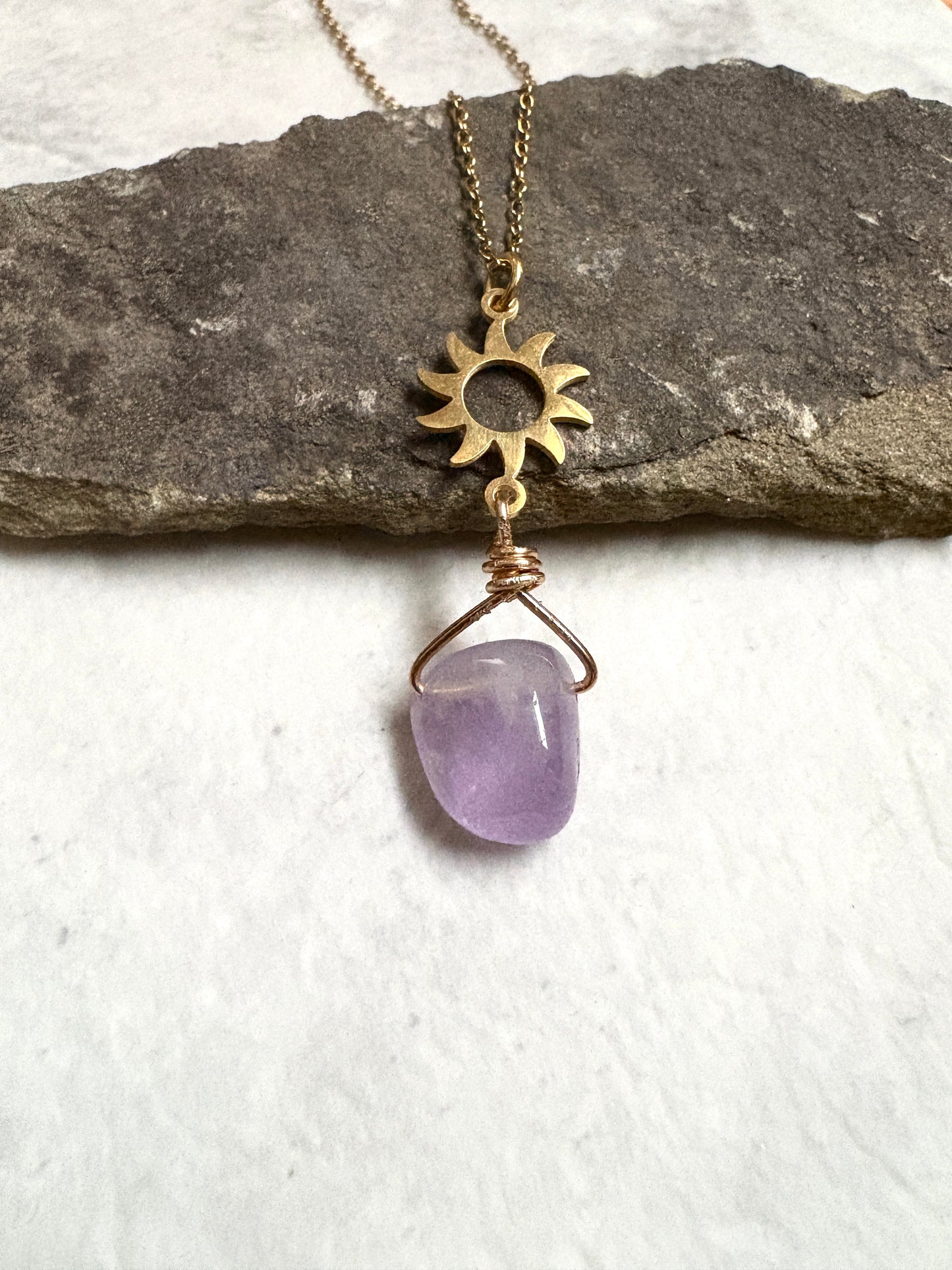 Necklace | Sun | Amethyst