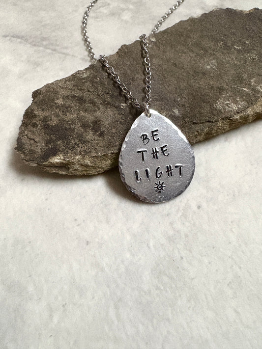 Necklace | Stamped | Teardrop