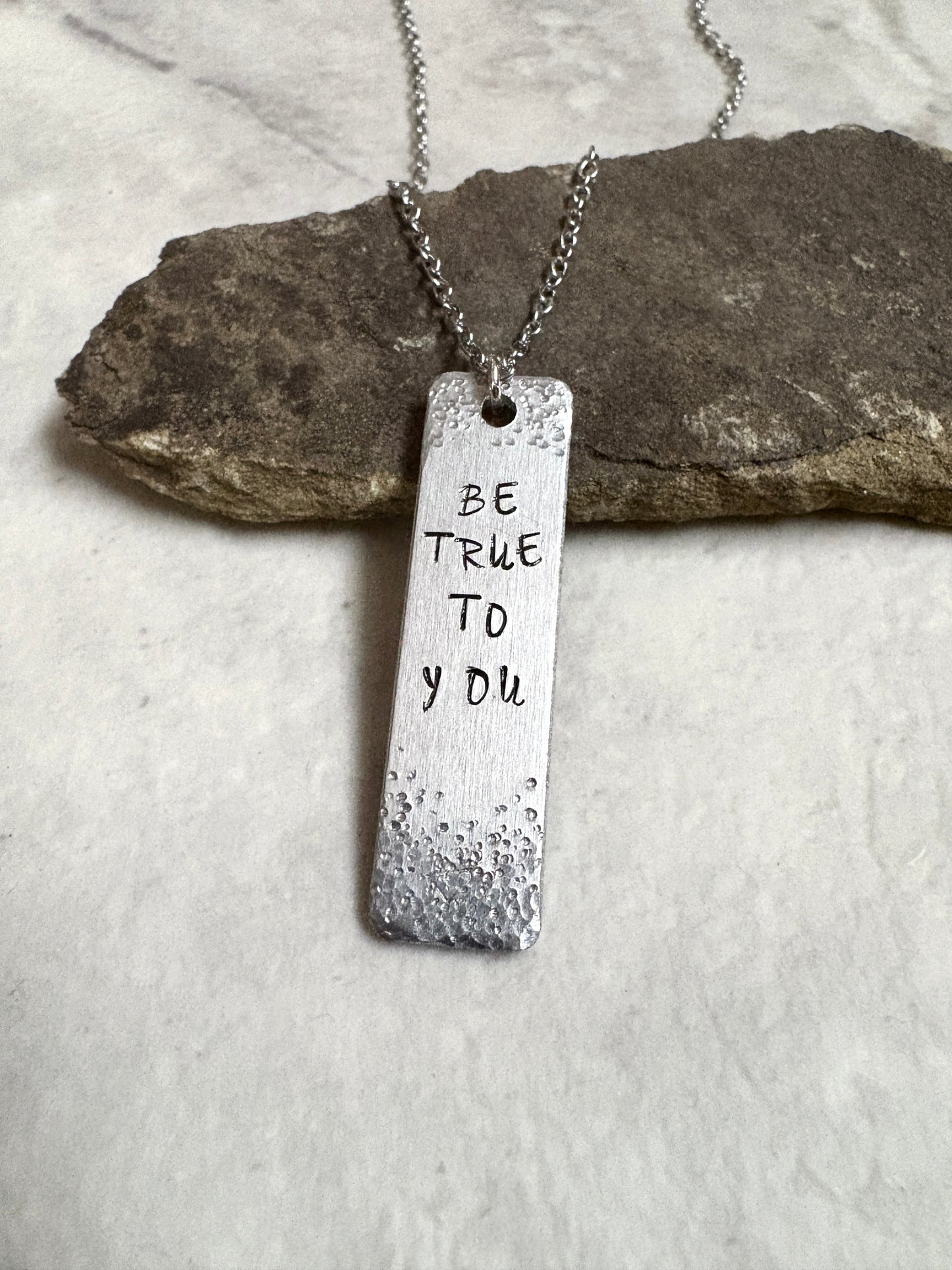 Necklace | Stamped | Rectangle