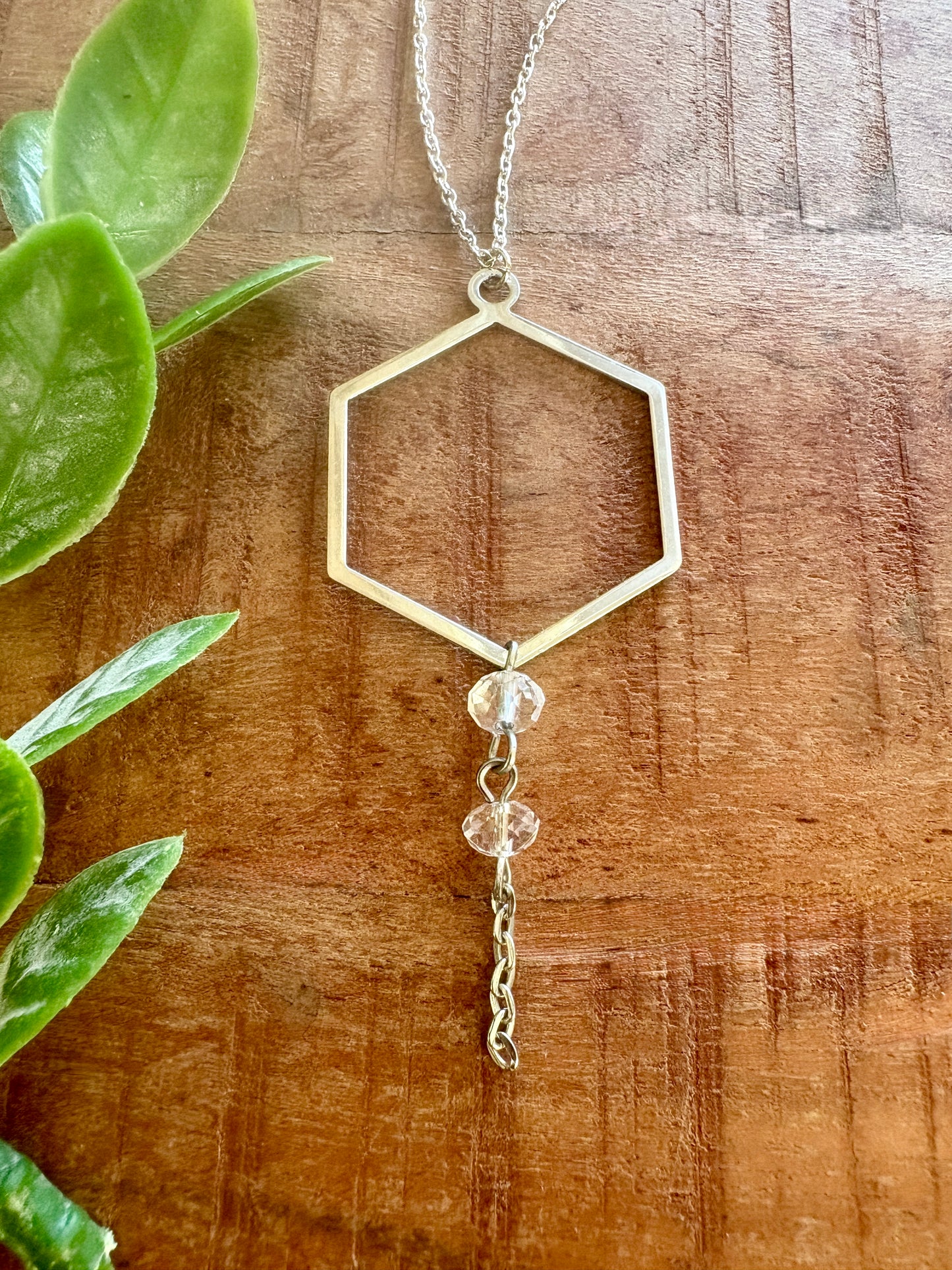 Handmade Necklace | Silver Crystals