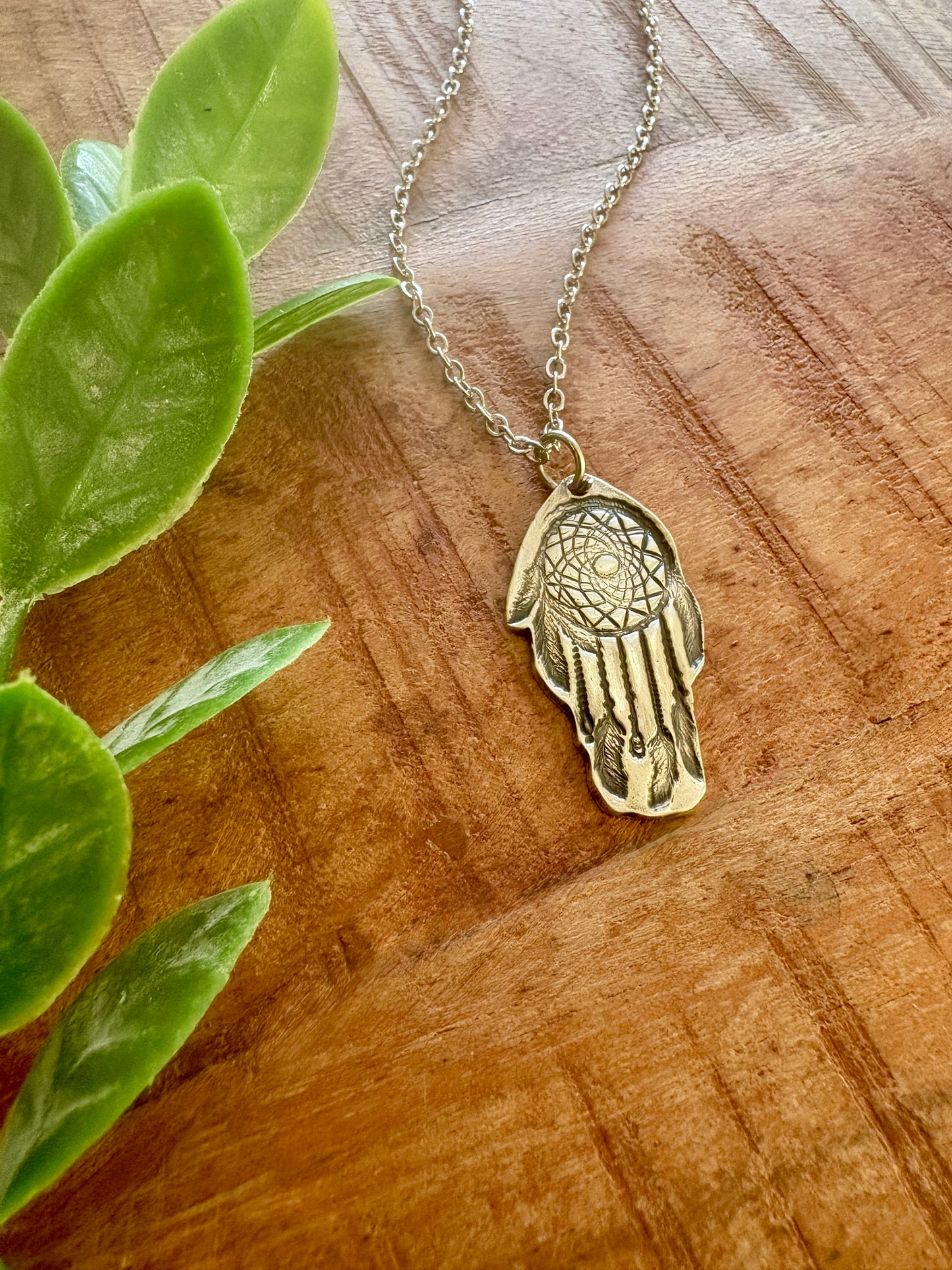 Handmade Necklace | Silver Dream Catcher