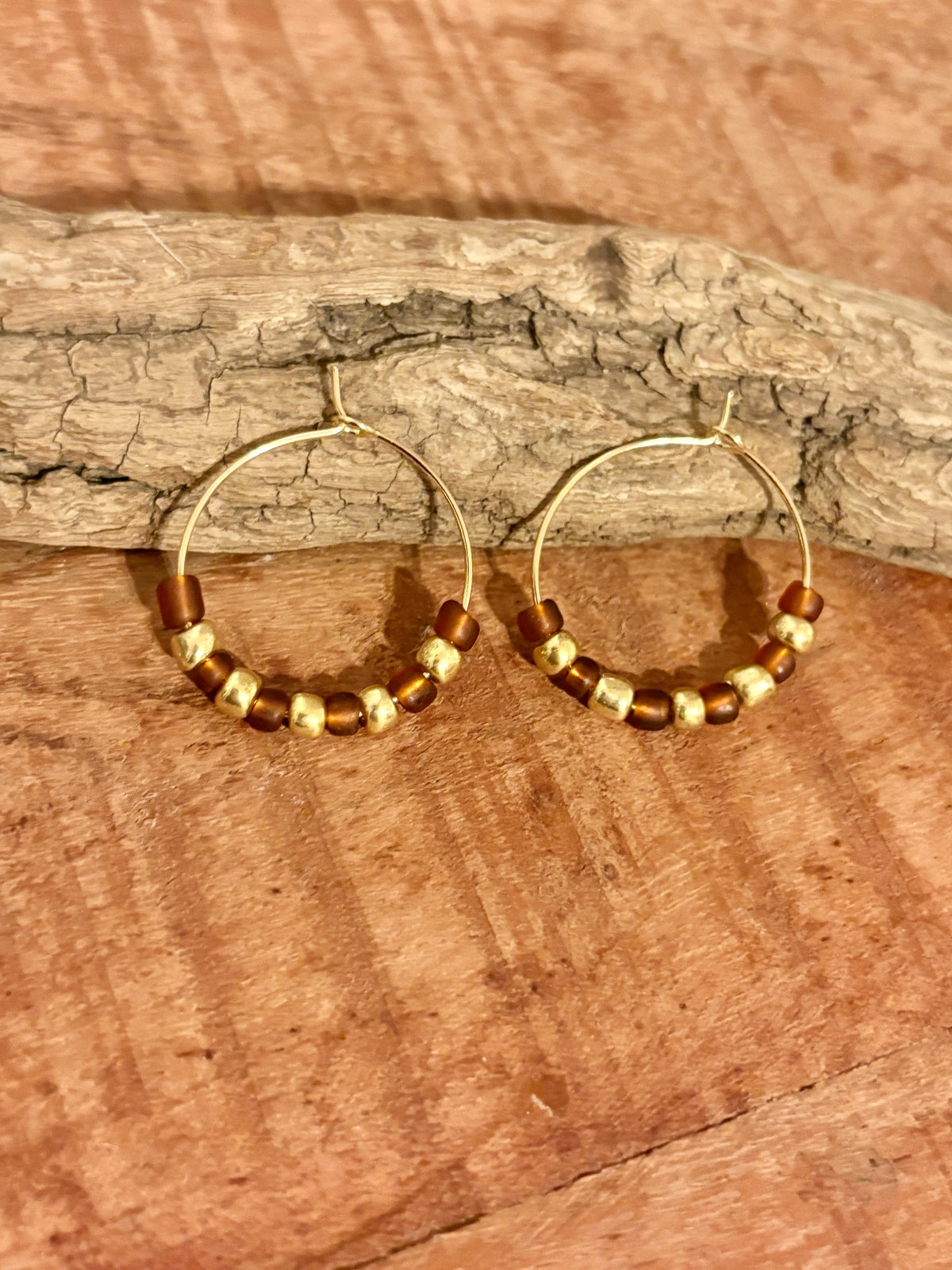 Handmade Earrings | Beaded Hoops | Style 1