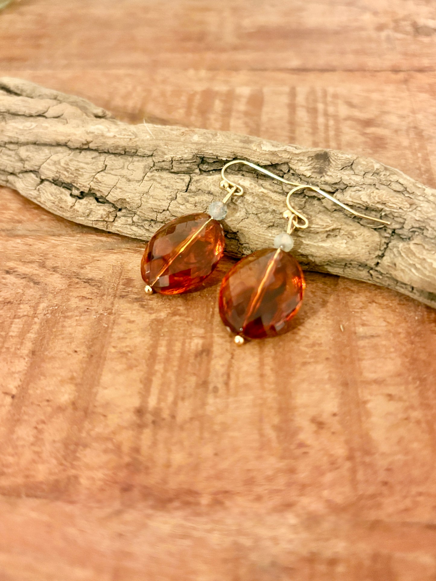 Handmade Earrings | Amber Drops