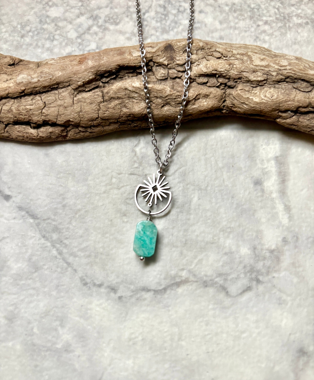 Handmade Necklace | Silver Sunburst