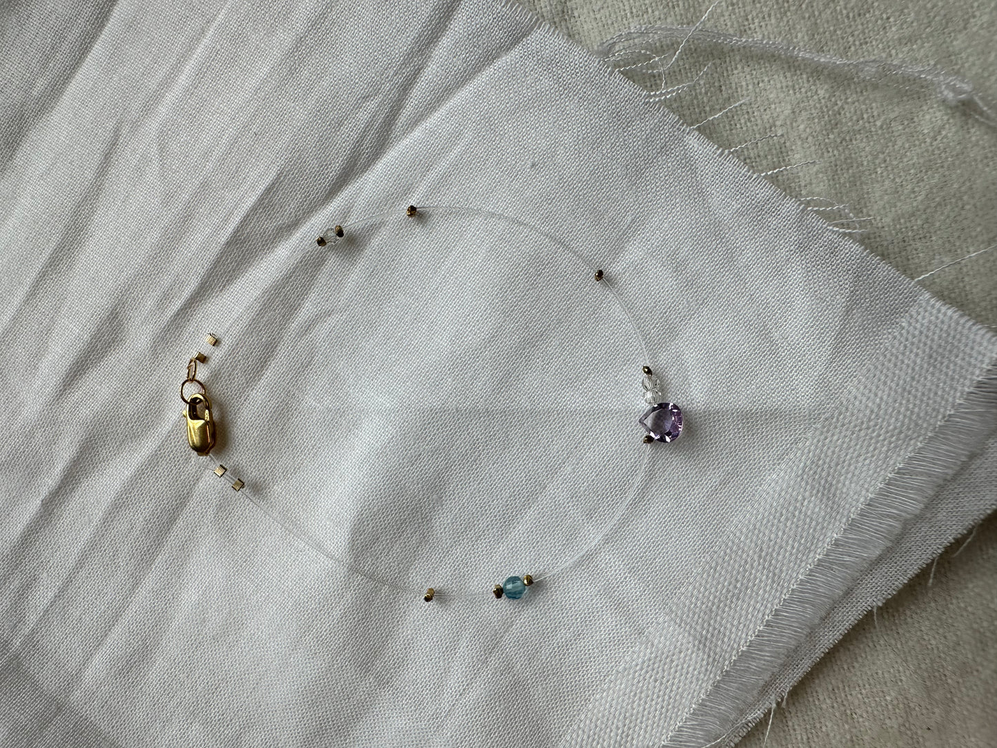 Handmade Bracelet | Pear Amethyst + Blue Topez