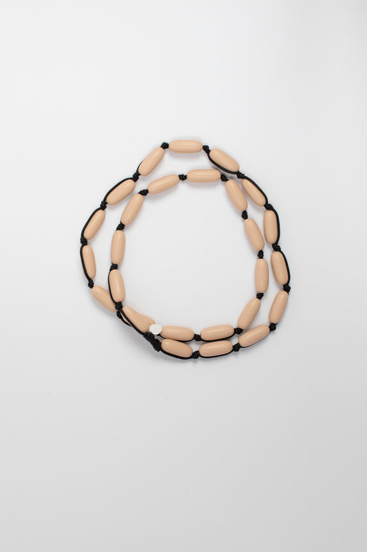 Necklace | Midi | Caramel on Black Cord