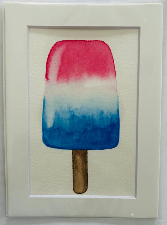 Mixed Media Popsicle Painting, 5x7