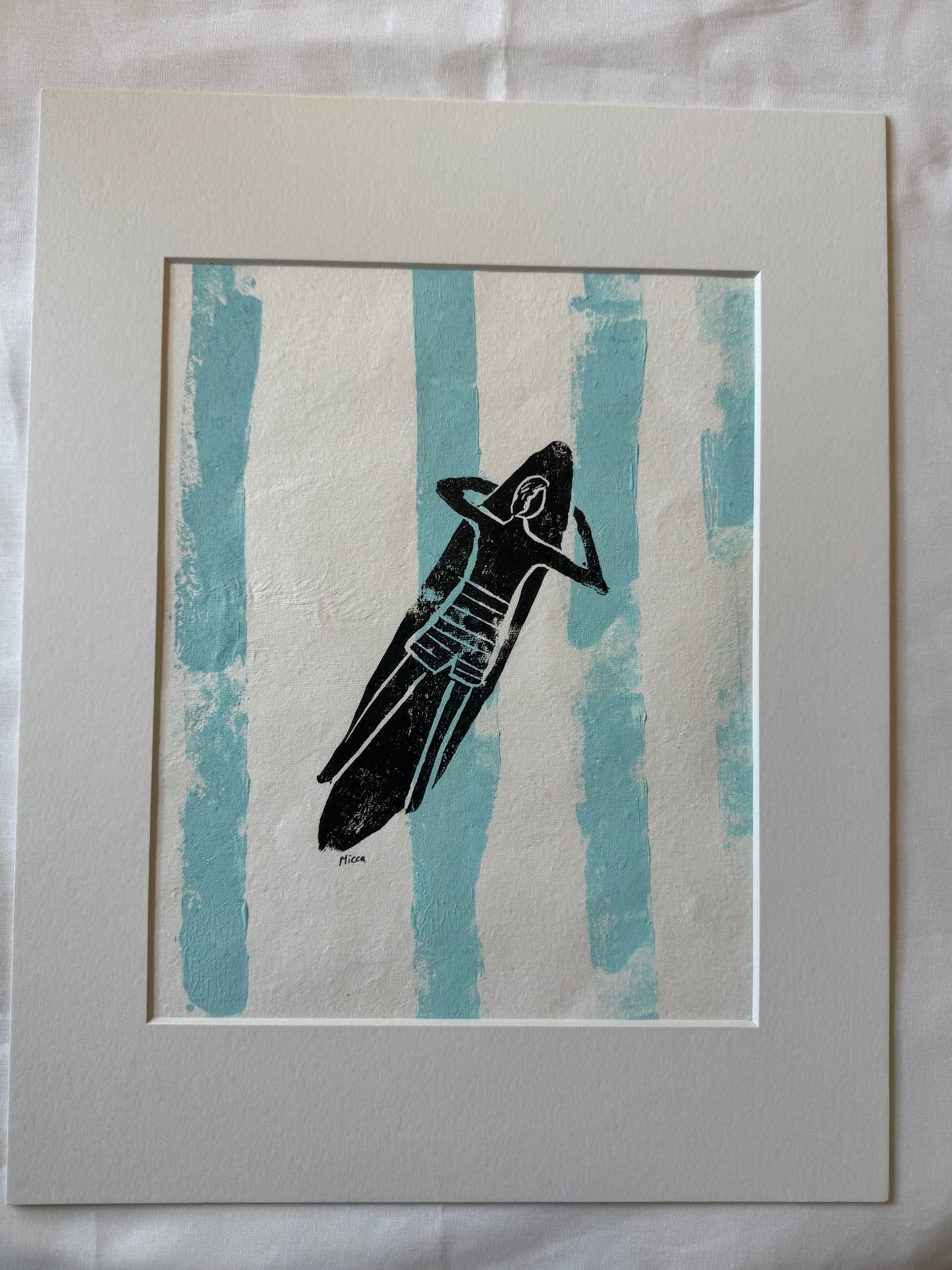 Ocean Flow Block Print | 11" x 14"