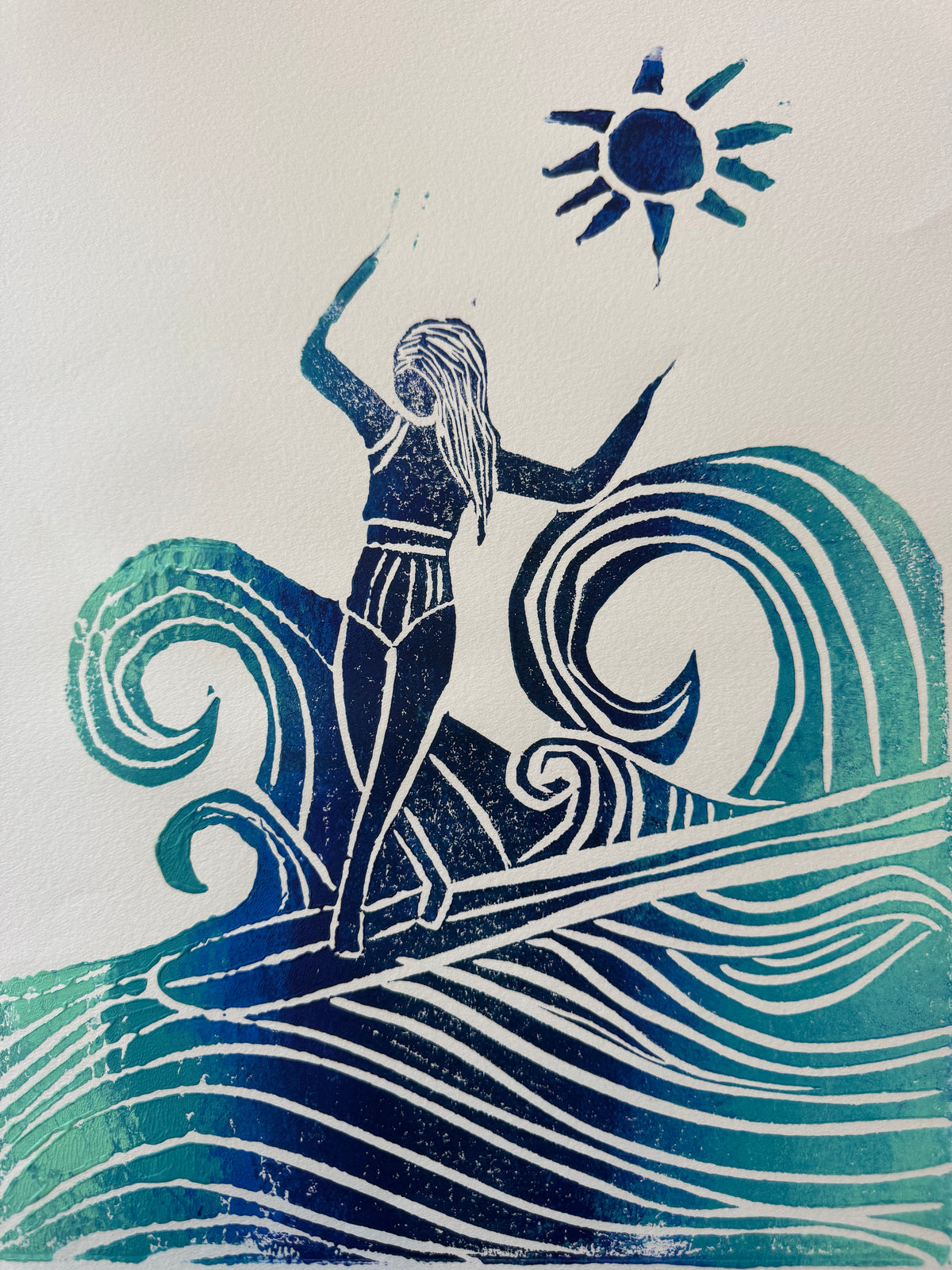 Wave Dancer Block Print | 11" x 14"