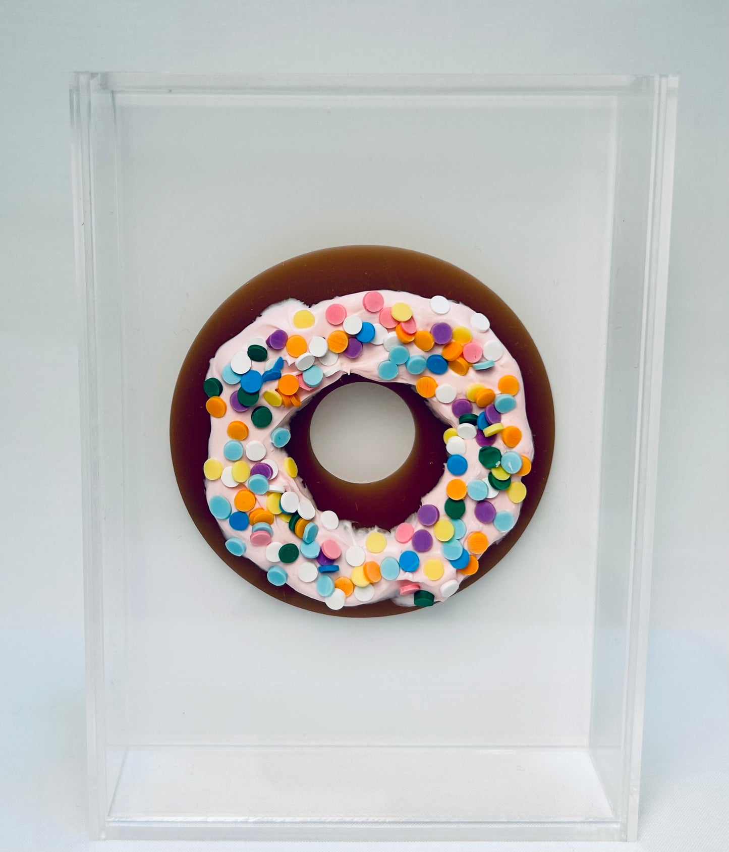 Resin and Acrylic Single Donut Art