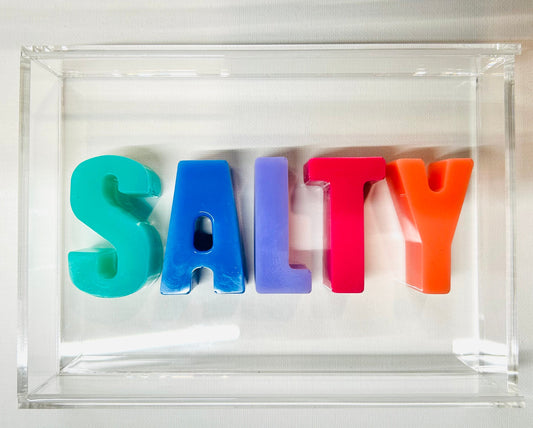 Resin and Acrylic "Salty" Sign, 5 x 7 Multi-color (CIR042)