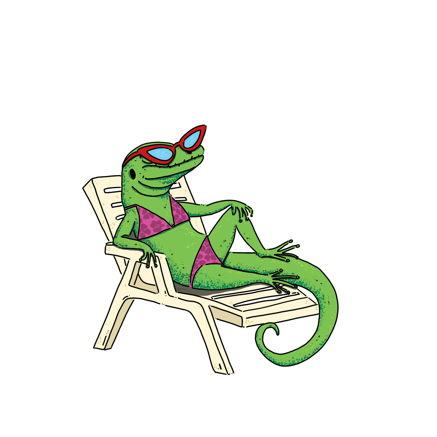 Print | Tanning Lizard