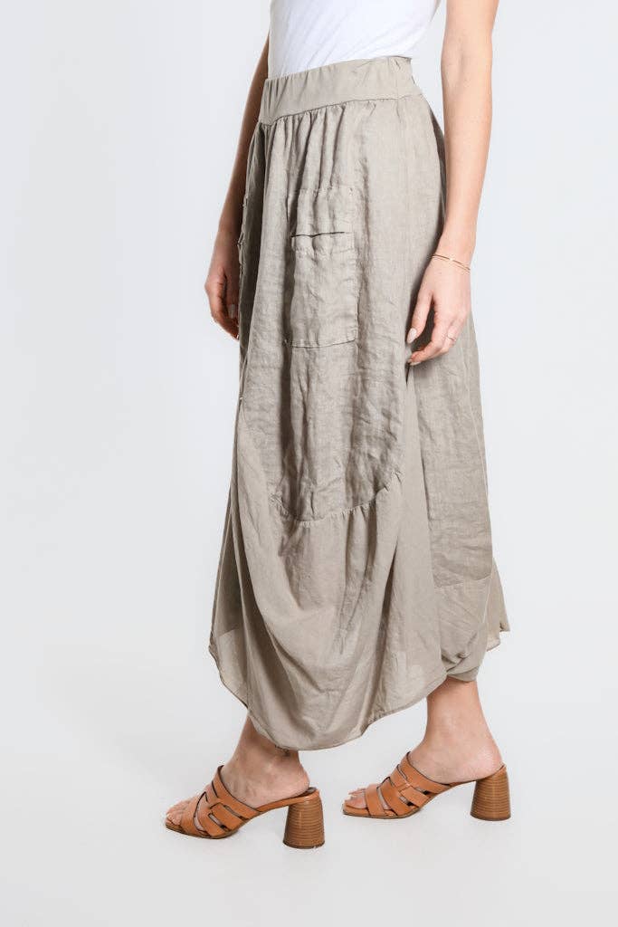 Bunched Pocket Skirt | Black